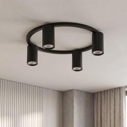Brilagi - SELE Ceiling Light 4xGU10/30W/230V, Black