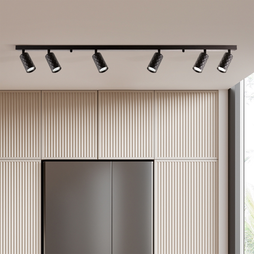 Brilagi - SELE DIAMANT 6xGU10/30W/230V Black Spotlight