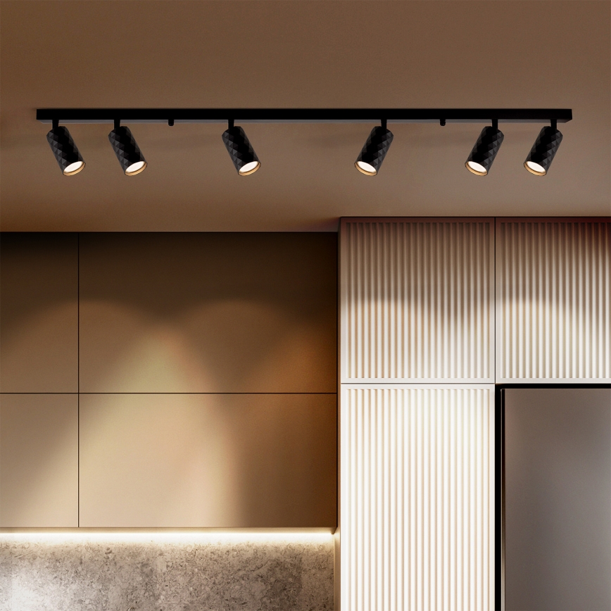 Brilagi - SELE DIAMANT 6xGU10/30W/230V Black Spotlight