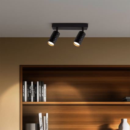 Brilagi - LED RGBW Dimmable Spotlight SELE DIAMANT 2xGU10/4,8W/230V 3000K Black + Remote Control