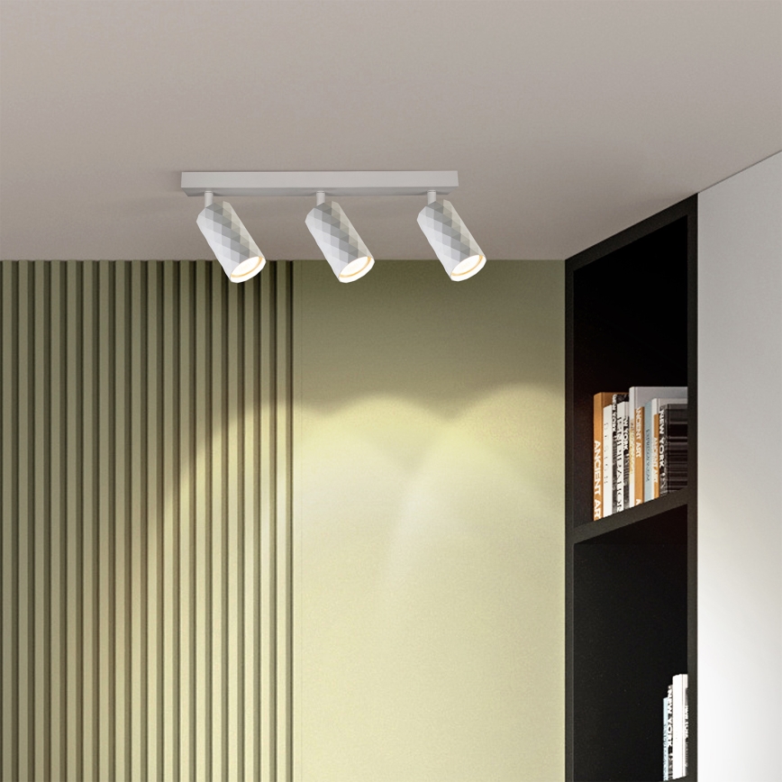 Brilagi - LED RGBW dimmable spotlight SELE DIAMANT 3x GU10/4,8W/230V 3000K white + remote control