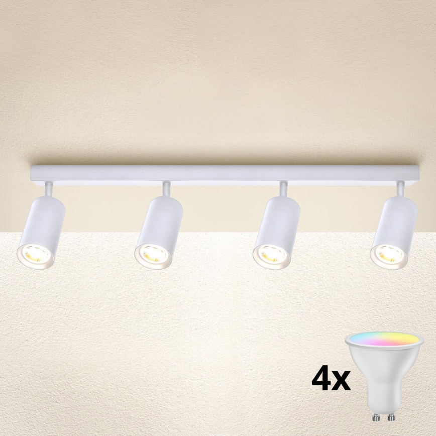 Brilagi - SELE Dimmable LED RGBW Spot Light 4x GU10 / 6.5W / 230V / 2700–6500K White