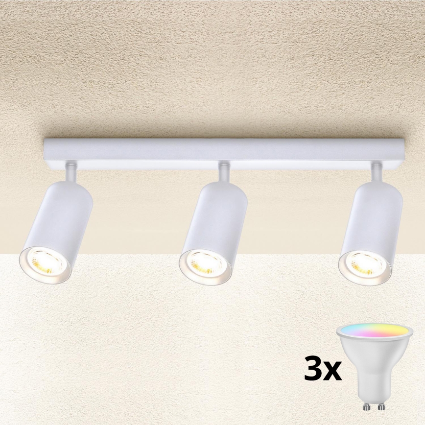 Brilagi - SELE Dimmable LED RGBW Spotlight, 3x GU10, 6.5W, 230V, 2700–6500K, White