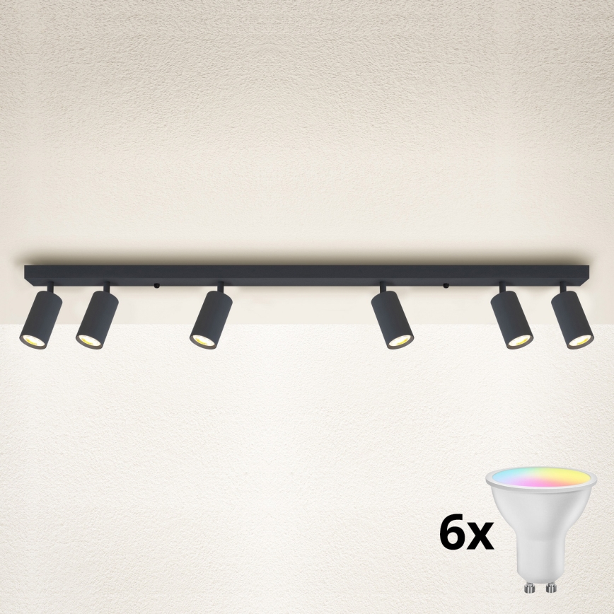 Brilagi - SELE Dimmable LED RGBW Spotlight 6xGU10/6,5W/230V 2700-6500K Anthracite