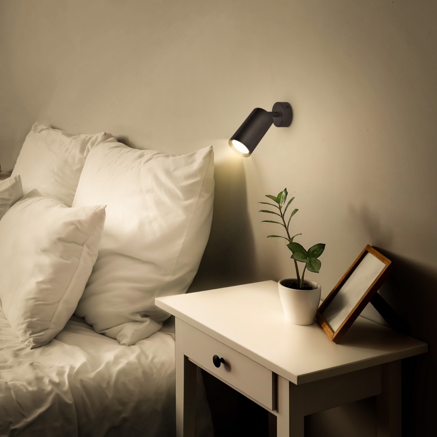 Brilagi - SELE Dimmable LED RGBW Spotlight 1xGU10/4,8W/230V/3000K Black + Remote Control