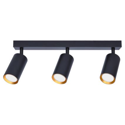 Brilagi - LED RGBW Dimmable Spot Light SELE 3xGU10/4,8W/230V 3000K Black/Gold + Remote Control