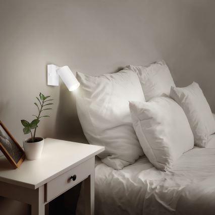 BRILAGI - SELE LED RGBW dimmable wall spotlight with switch 1xGU10/4,8W/230V 3000K white + remote control