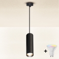 Brilagi - SELE LED RGBW Dimmable Cable Pendant 1x GU10/4.8W/230V 3000K Black + Remote Control