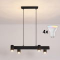 BRILAGI - SELE LED RGBW Dimmable Cable-Suspended Chandelier 4xGU10/6,5W/230V 2700-6500K Black