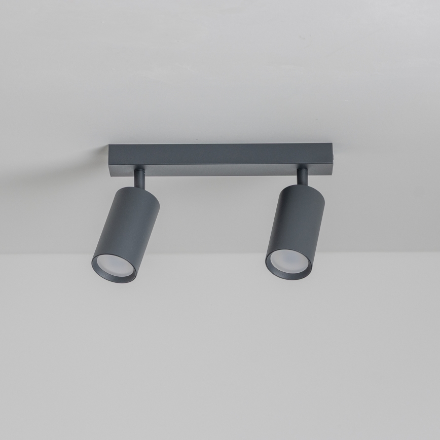 Brilagi - LED RGBW Dimmable Spotlight SELE 2xGU10/6W/230V 3000K Anthracite + Remote Control