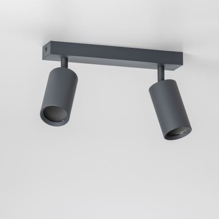 Brilagi - LED RGBW Dimmable Spotlight SELE 2xGU10/6W/230V 3000K Anthracite + Remote Control