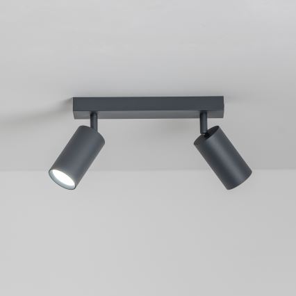 Brilagi - LED RGBW Dimmable Spotlight SELE 2xGU10/6W/230V 3000K Anthracite + Remote Control