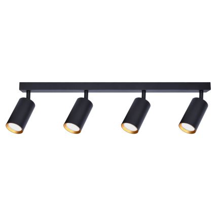 Brilagi - LED RGBW Dimmable Spotlight SELE 4xGU10/4,8W/230V 3000K Black/Gold + Remote Control