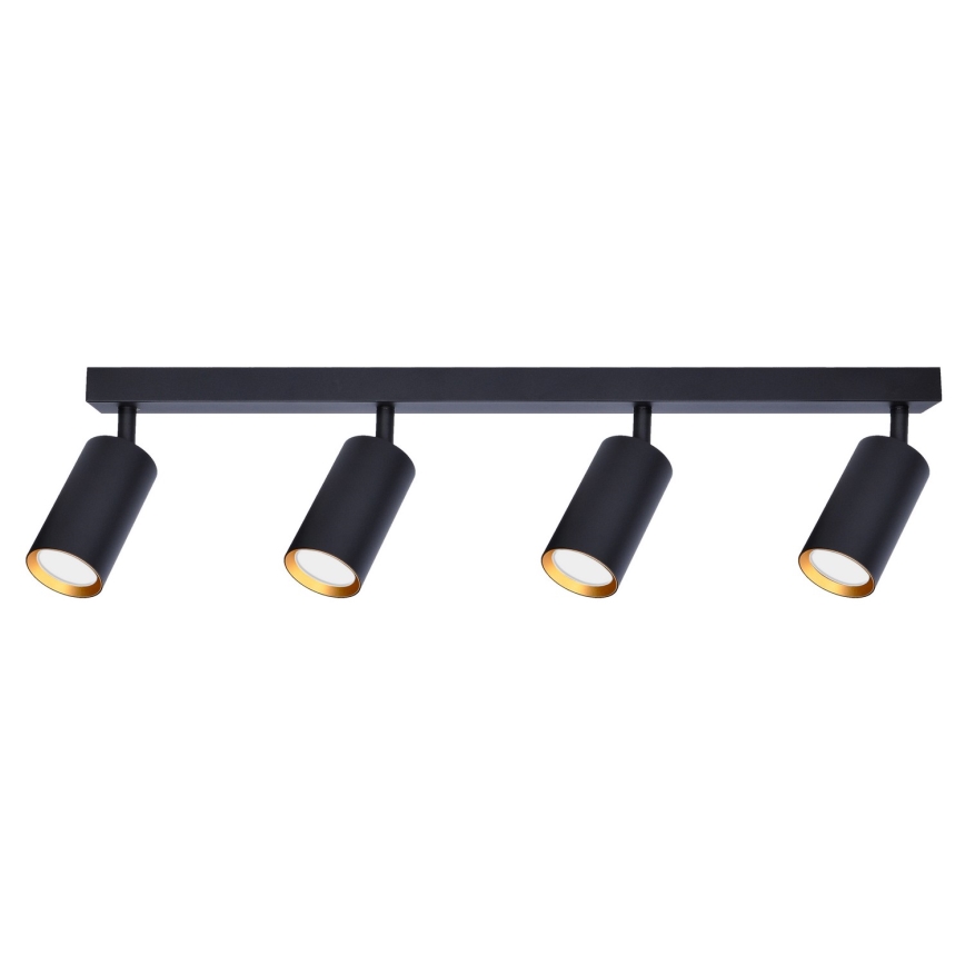 Brilagi - LED RGBW Dimmable Spotlight SELE 4xGU10/4,8W/230V 3000K Black/Gold + Remote Control