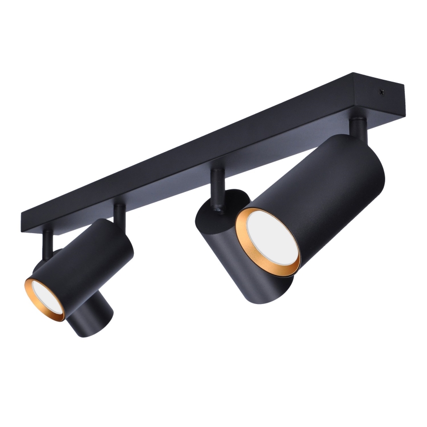 Brilagi - LED RGBW Dimmable Spotlight SELE 4xGU10/4,8W/230V 3000K Black/Gold + Remote Control