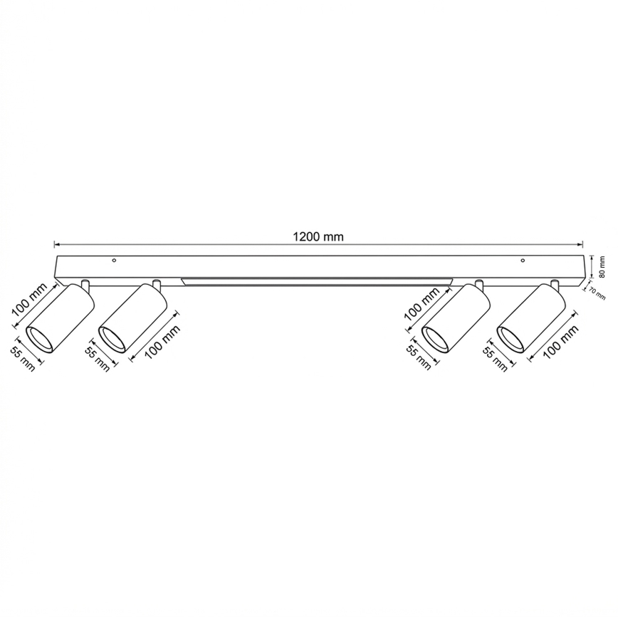 Brilagi - SELE LED Spotlight 4x GU10/30W/230V + LED/25W white