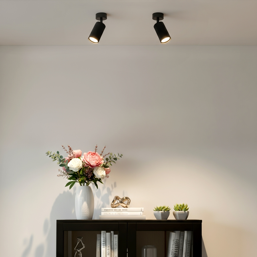Brilagi - LED RGBW Dimmable Spotlight SELE MODERN 1xGU10/4,8W/230V 3000K Black + Remote Control