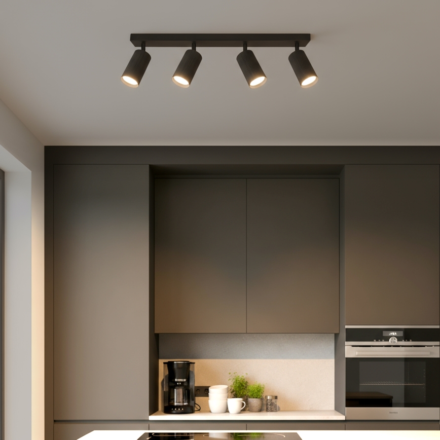 Brilagi - SELE MODERN LED RGBW Dimmable 4-Light Spotlight GU10/4,8W/230V 3000K Black + Remote Control