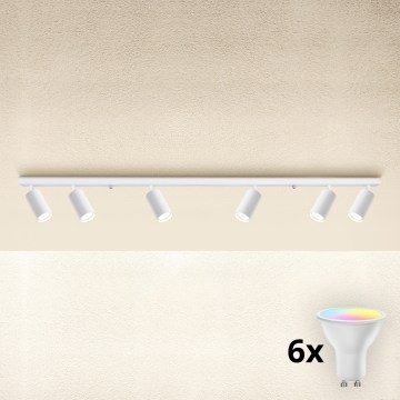 Brilagi - SELE MODERN LED RGBW Dimmable Spotlight 6x GU10 / 6.5W / 230V 2700-6500K Wi-Fi White