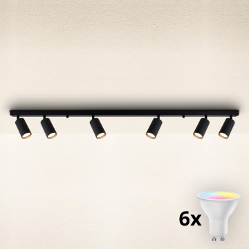 Brilagi - SELE MODERN LED RGBW Dimmable Spotlight 6xGU10/6,5W/230V 2700-6500K Wi-Fi Black