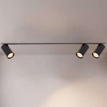 Brilagi - SELE Recessed ceiling light 3xGU10/30W/230V Black