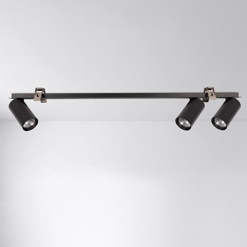 Brilagi - SELE Recessed ceiling light 3xGU10/30W/230V Black