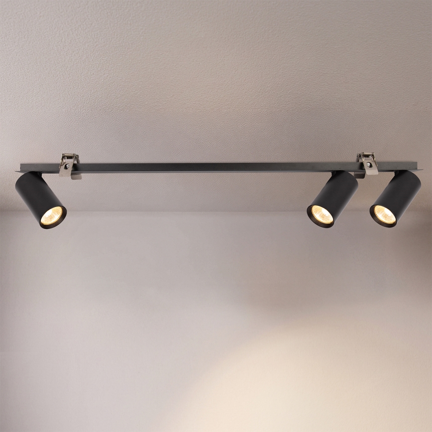 Brilagi - SELE Recessed ceiling light 3xGU10/30W/230V Black