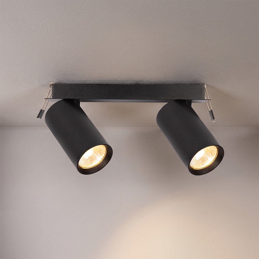 Brilagi - SELE recessed downlight 2xGU10/30W/230V black