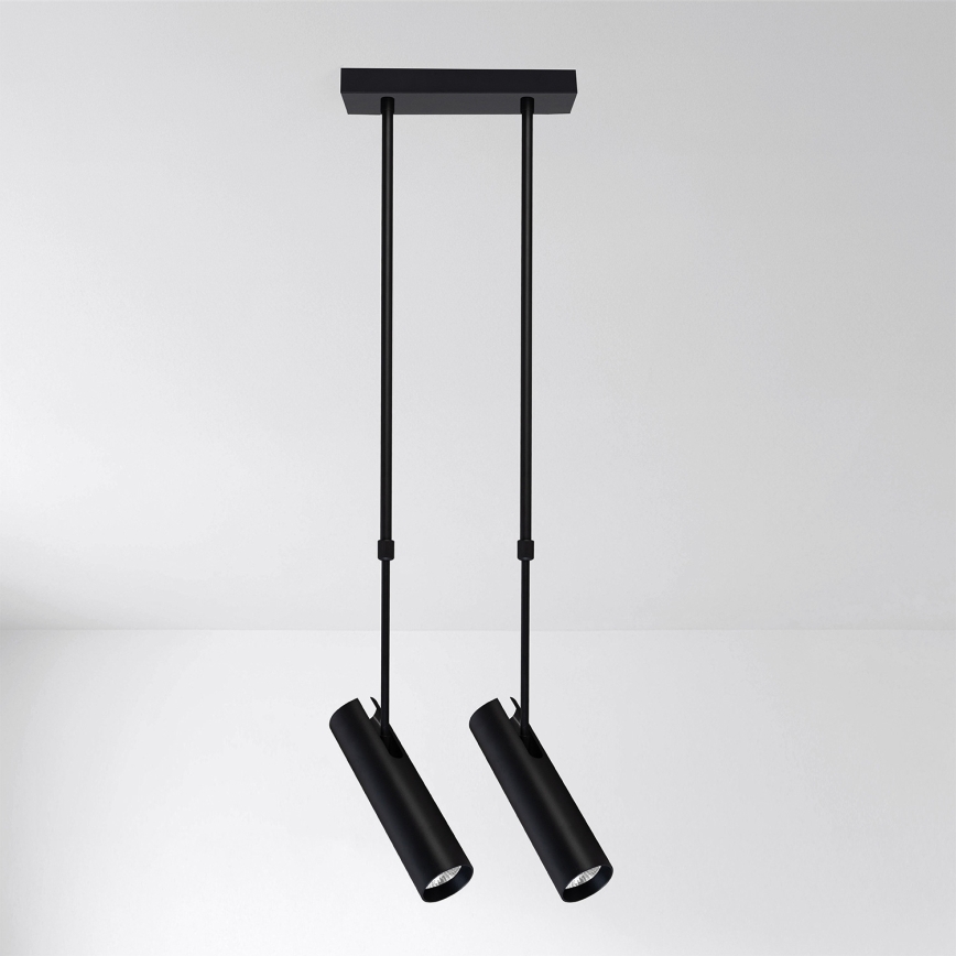 Brilagi - SELE Rod-Mounted Pendant 2xGU10/30W/230V Black