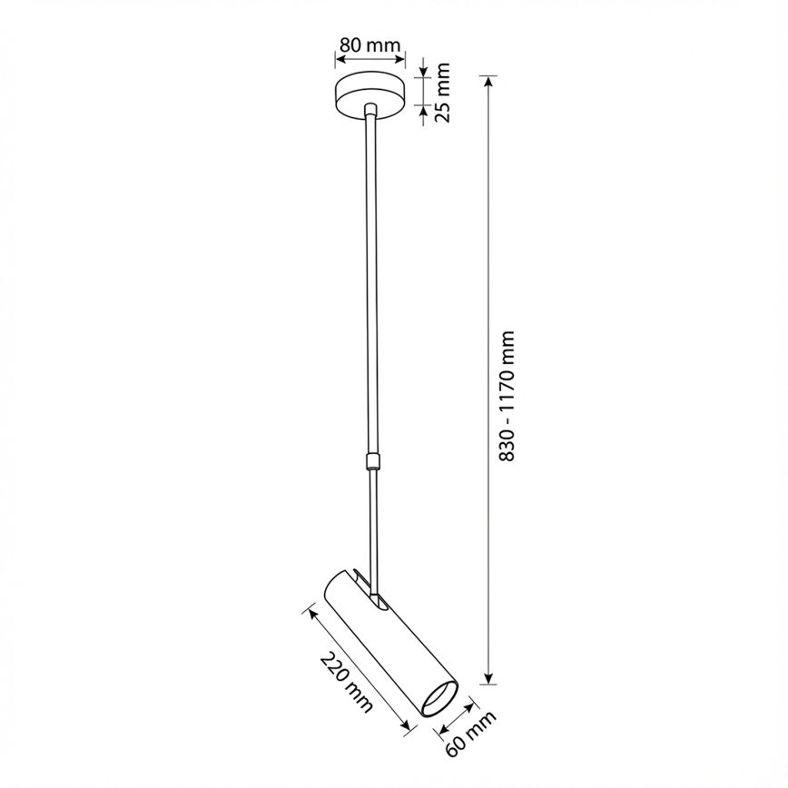 Brilagi - SELE Rod Pendant Lamp 1xGU10/30W/230V White