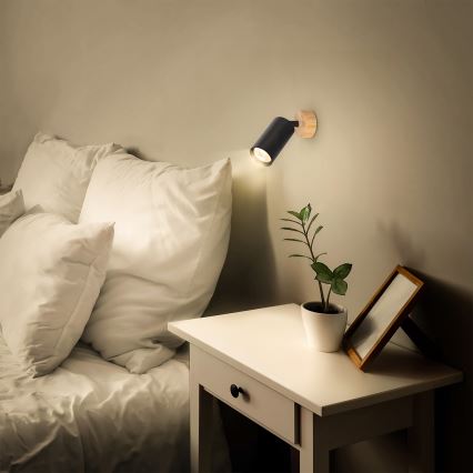 Brilagi - SELE spotlight 1xGU10/30W/230V black/oak finish
