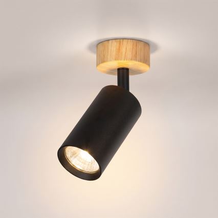 Brilagi - SELE spotlight 1xGU10/30W/230V black/oak finish