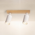 Brilagi - SELE spotlight 2xGU10/30W/230V white/oak decor