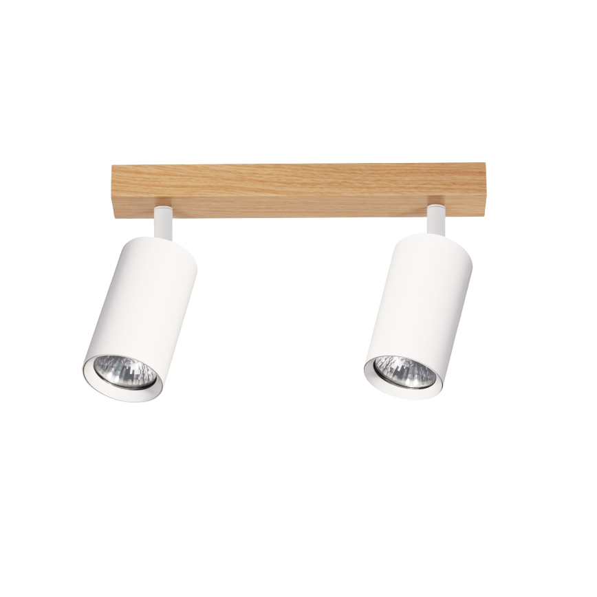 Brilagi - SELE spotlight 2xGU10/30W/230V white/oak decor