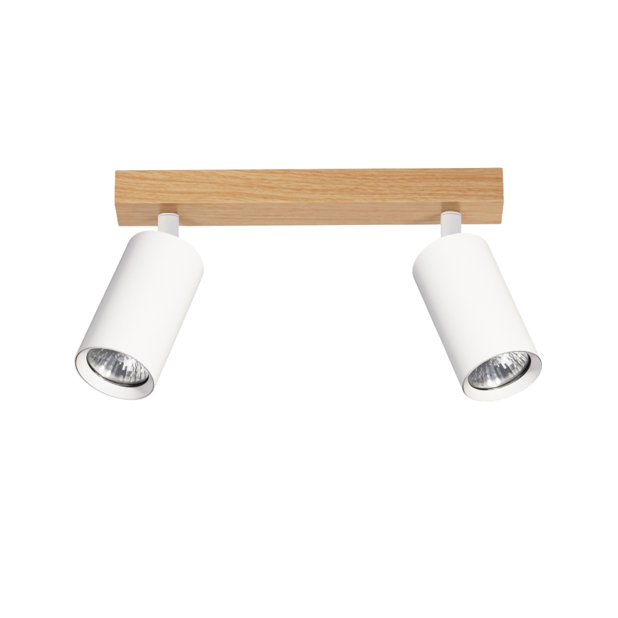 Brilagi - SELE spotlight 2xGU10/30W/230V white/oak decor