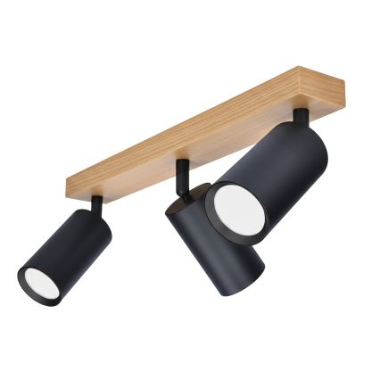 Brilagi - SELE Spotlight 3xGU10/30W/230V Black/Oak Decor
