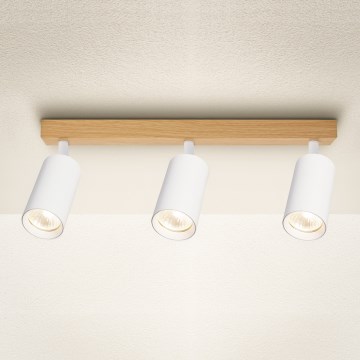 Brilagi - SELE Spotlight 3xGU10/30W/230V White/Oak Decor