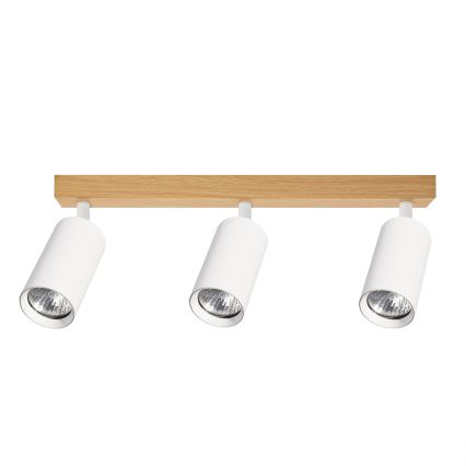 Brilagi - SELE Spotlight 3xGU10/30W/230V White/Oak Decor