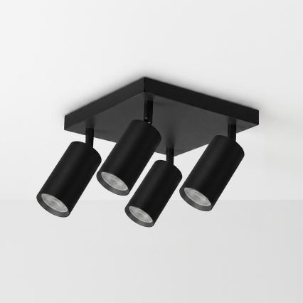 BRILAGI - SELE SQUARE LED RGBW Dimmable Spotlight, 4× GU10 (6.5W each), 230V, 2700–6500K, Black