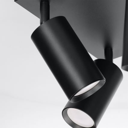 BRILAGI - SELE SQUARE LED RGBW Dimmable Spotlight, 4× GU10 (6.5W each), 230V, 2700–6500K, Black