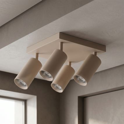 Brilagi - SELE SQUARE Spotlight 4xGU10/30W/230V Beige