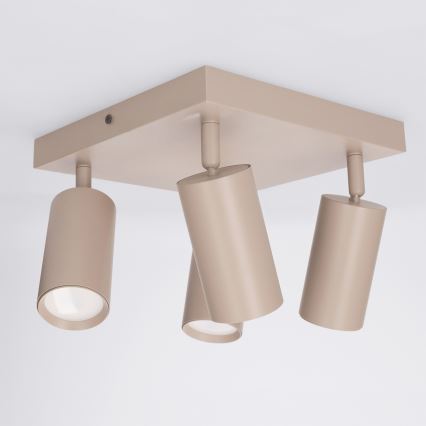 Brilagi - SELE SQUARE Spotlight 4xGU10/30W/230V Beige