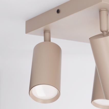 Brilagi - SELE SQUARE Spotlight 4xGU10/30W/230V Beige