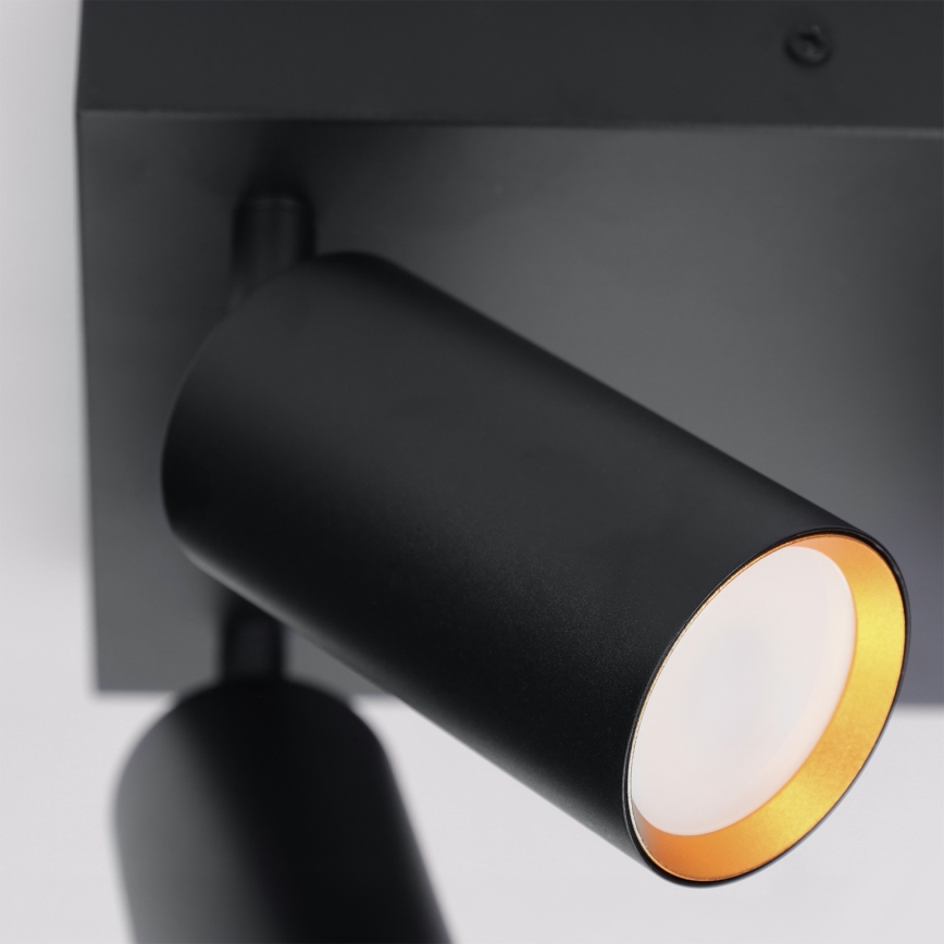 Brilagi - SELE SQUARE Spotlight 4xGU10/30W/230V Black/Gold