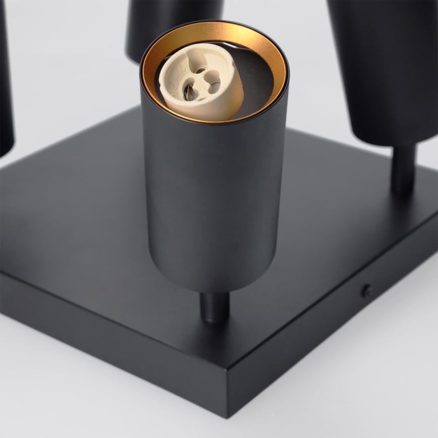 Brilagi - SELE SQUARE Spotlight 4xGU10/30W/230V Black/Gold