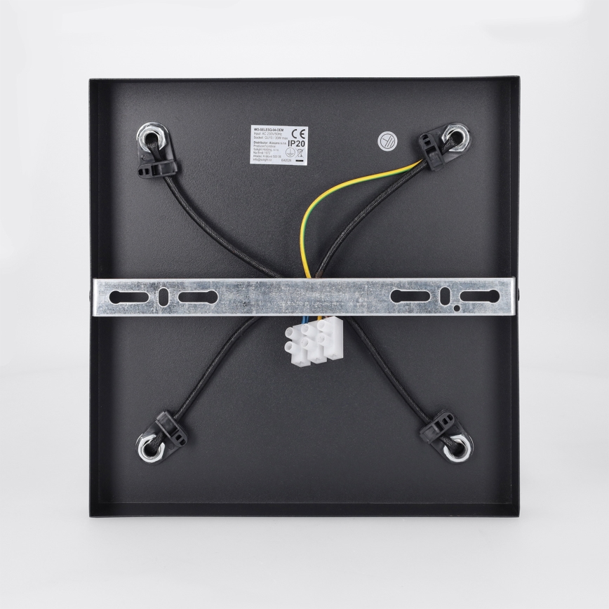 Brilagi - SELE SQUARE Spotlight 4xGU10/30W/230V Black/Gold