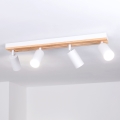 Brilagi - SELE WOOD ACOUSTIC 4xGU10/30W/230V white/WOOD ACOUSTIC spotlight