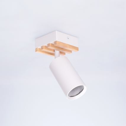 Brilagi - SELE WOOD ACOUSTIC Spotlight 1xGU10/30W/230V White/WOOD ACOUSTIC