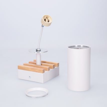 Brilagi - SELE WOOD ACOUSTIC Spotlight 1xGU10/30W/230V White/WOOD ACOUSTIC