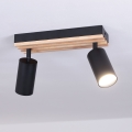 Brilagi - SELE WOOD ACOUSTIC spotlight 2xGU10/30W/230V black/WOOD ACOUSTIC